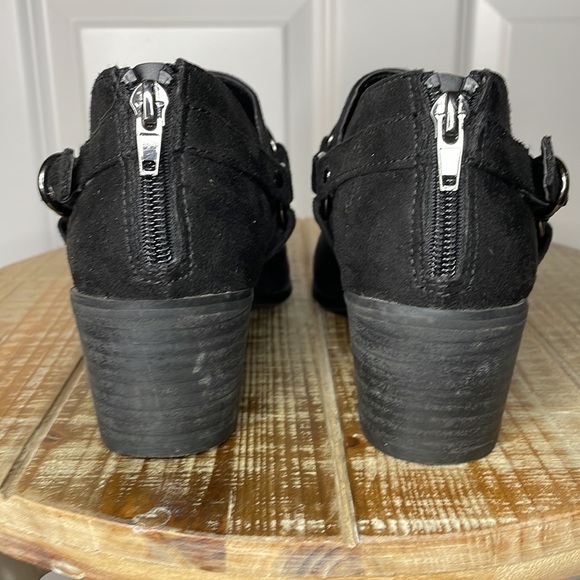 Carlos by Carlos Santana Pointer Toe Block Heel Ankle Booties Black Size 7 - Picture 4 of 10